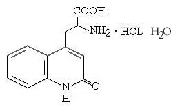 2-氨基-3-(4-（1,2）-二氢-2-氧代喹啉丙酸盐酸盐（1HCL--单水单盐）(图1)